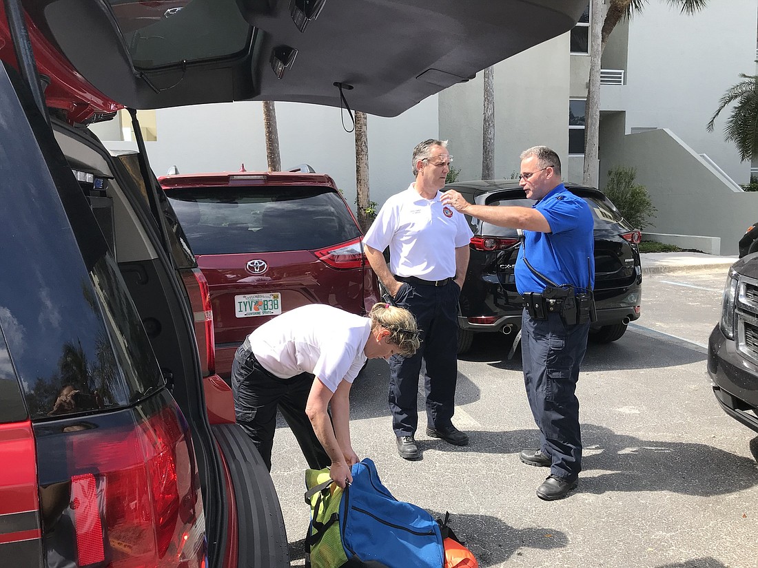 The Longboat Key Police Department often assists the Fire Rescue Department on emergency calls. Photo provided by Longboat Key Police Department spokesperson Tina Adams.