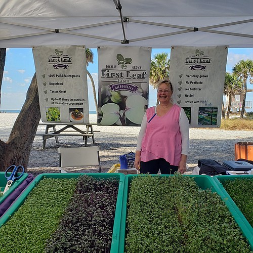 First Leaf Microgreens will have a booth at the market. Anna McClement is featured in this courtesy photo.
