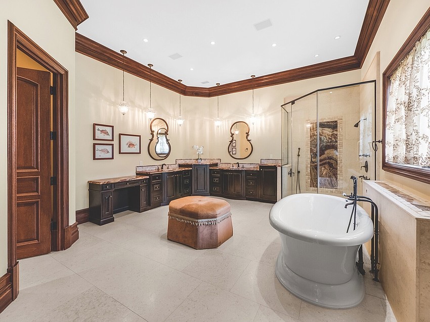 One of the four full baths.