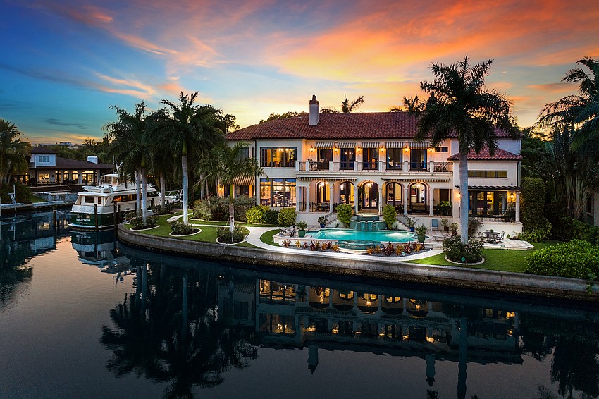 The property offers 300 feet of canalfront.