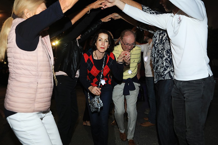 The audience dances the night away.