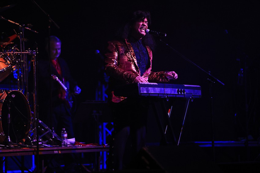 Garry Moore as Little Richard kicked off the musical acts at the Elvis Birthday Bash Concert.