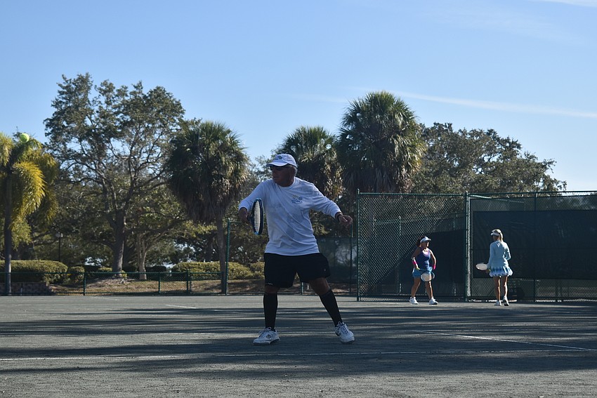 Bob Dreyfus finds his place during a point in the Division 2 final.