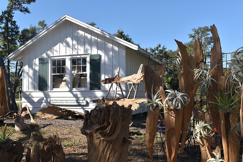 Cloverleaf Driftwood set up by the Longboat Key Historical Society cottages.