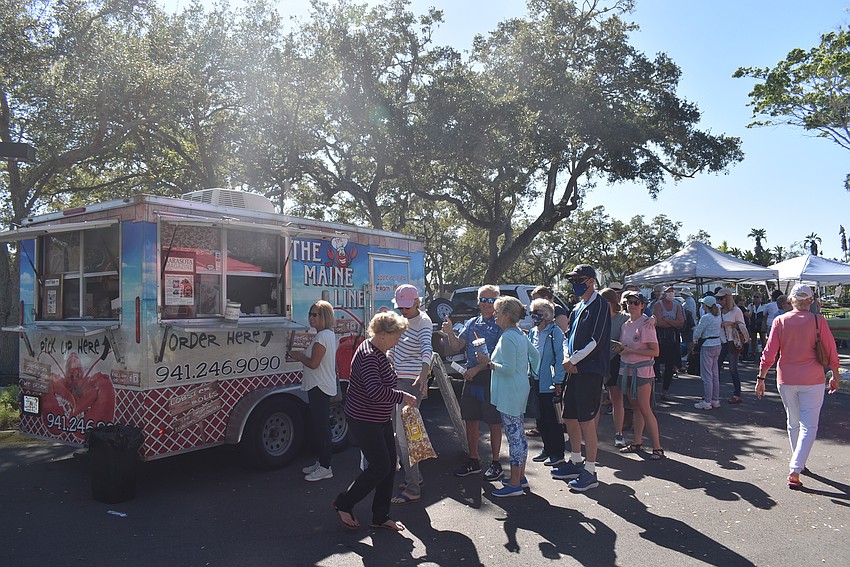 The Maine Line food truck was wildly popular throughout the day.