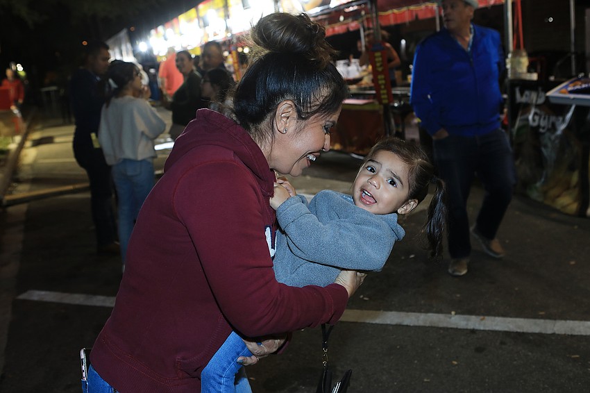Sarah Pena plays with Elisa Rosales