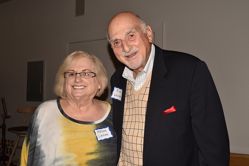 Nessa and Rich Levine at the Shabbat dinner