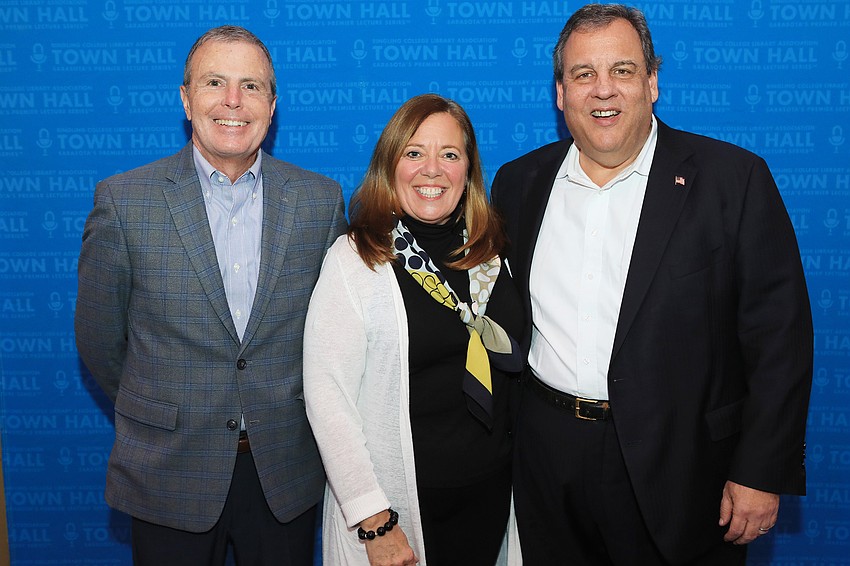 Rick and Debbie Wholey with Chris Christie