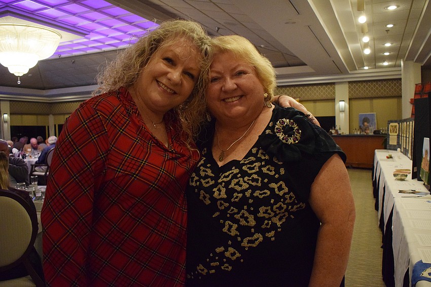 Aileen Szatynski is visiting her sister, Bradenton's Evelyn Sklair, from New York for two months. They both were born in Scotland and were excited to attend the Burns Supper.