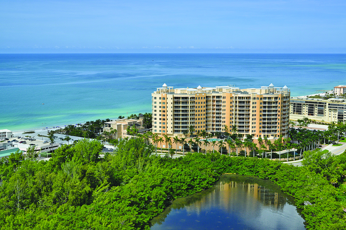 Built in 2005, Unit 1201 of the Beach Residences offers three bedrooms, three-and-a-half baths and 4,189 square feet of living area.