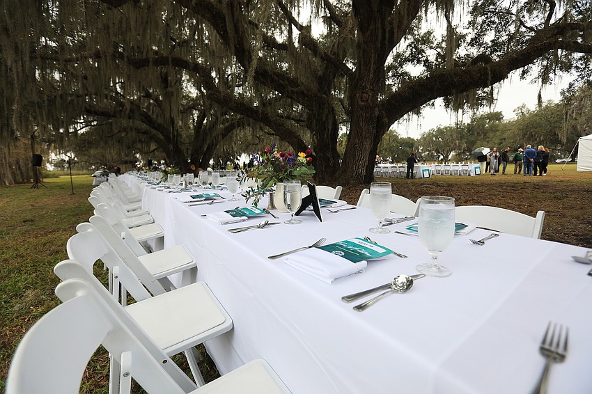 The lunch event was held at the Mote Aquaculture Research Park.