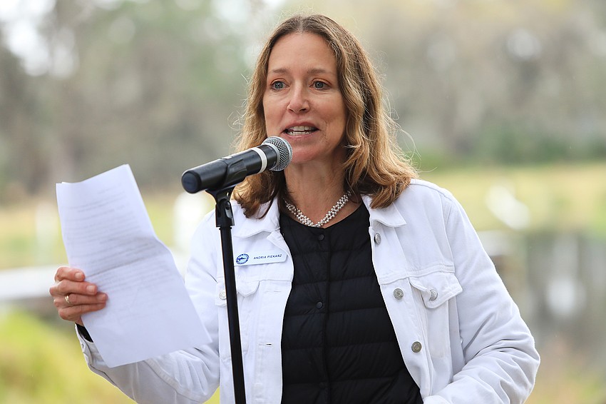 Director of Development Andria Piekarz opens the program.