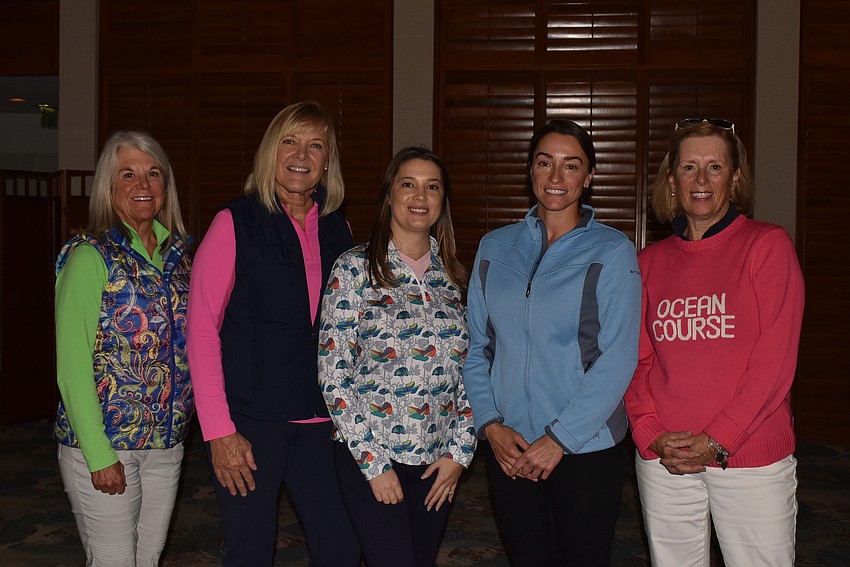 New members Martha Gayle, Jan St. Louis, Angela Wetzig, Michelle Swartz and Claudia Judson