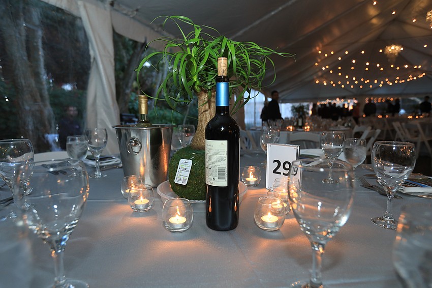 This year's dinner was in a tent space on the lawn.