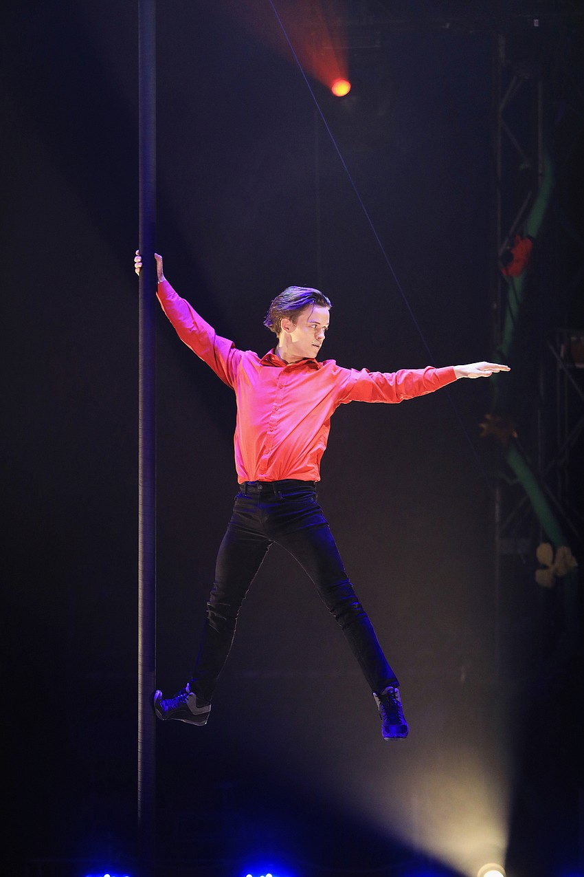Channing Gross dazzles with a Chine Pole act.