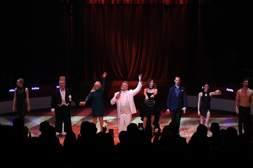 The circus performance ends with cheers.