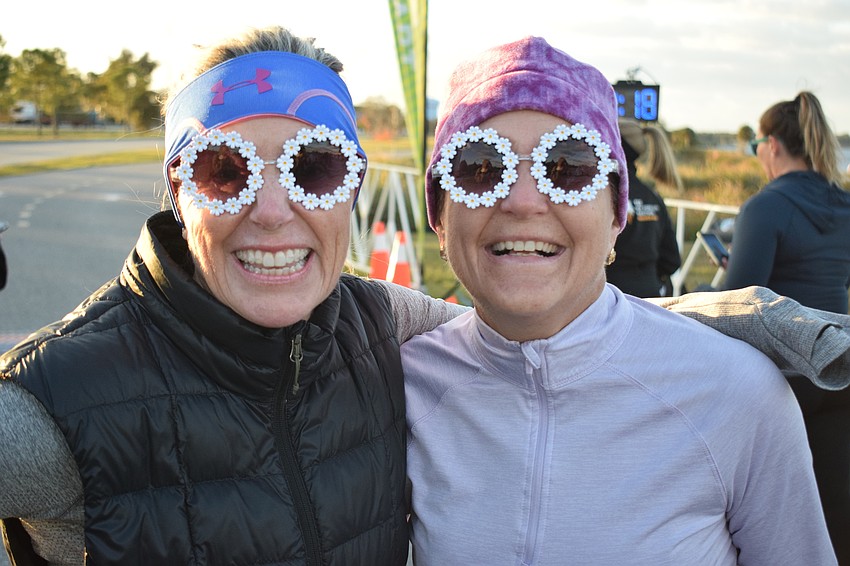 Jane Conway of Davidson, North Carolina, and Kathy Boyd of Blowing Rock, North Carolina, ran the race during a visit to check out the region. Their sunglasses were just 