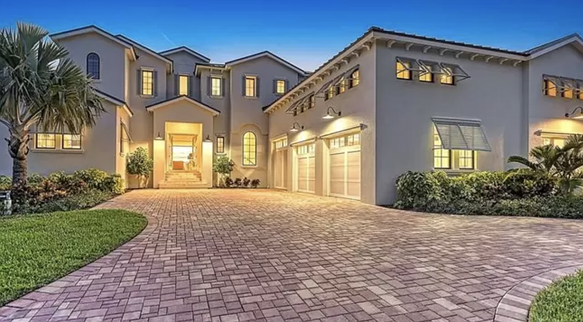 The home at 212 Bird Key Drive was built in 2018 and offers four bedrooms, four-and-two-half baths, a pool and 4,068 square feet of living area.