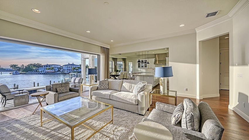 The home overlooks the west.