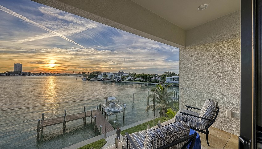 Sunset to the west is visible from the back of the home.