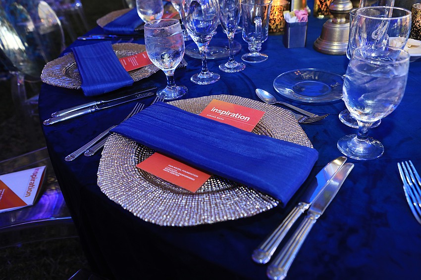 Hundreds of visitors filled the outdoor tent space for dinner.