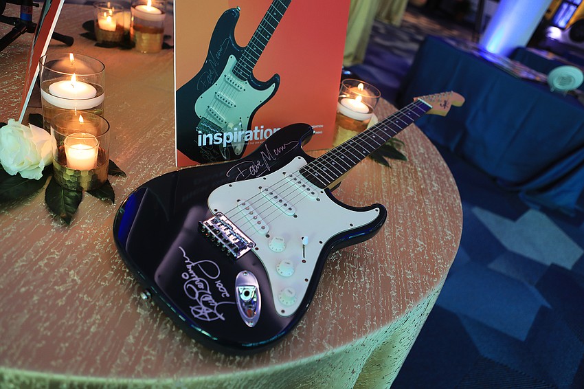 The gala had music memorabilia up for auction.