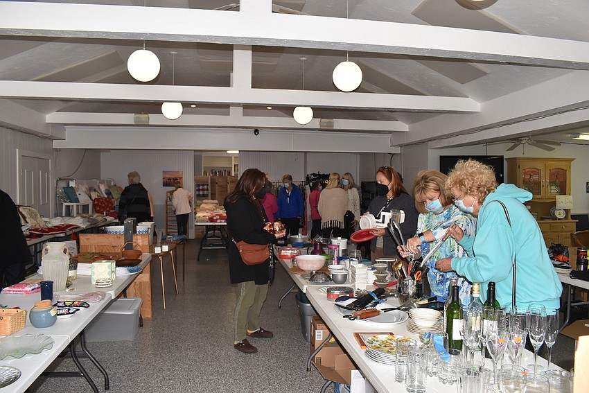 Dozens of people stopped by the clubhouse during the day.