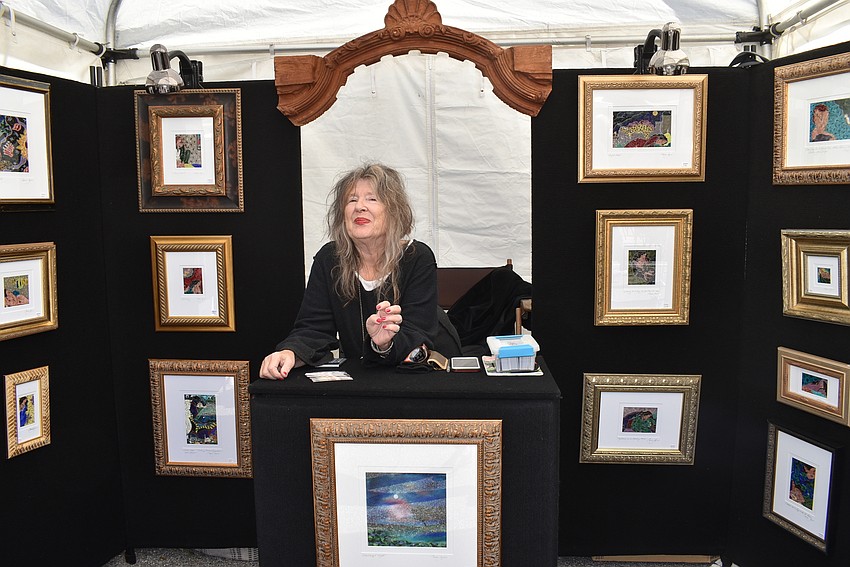 Carole Jayne in her booth.