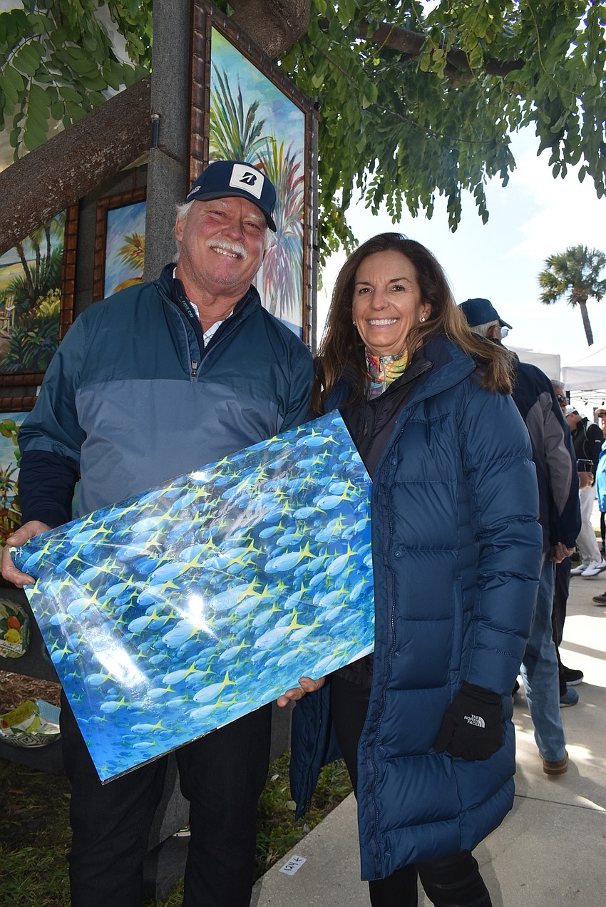 Bill and Pat Schriver came specifically to buy art from Gug Underwater.