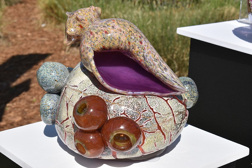 Josh Fradis' art shone in the sun.