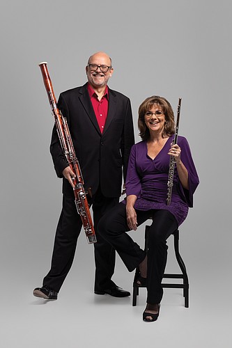 Fernando and Betsy Traba are poised to play as part of the Sarasota Orchestra&#39;s "Be Mine" program.