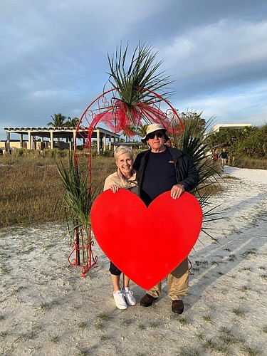 A couple enjoying a previous vow-renewal ceremony. Photo courtesy of Sarasota County.