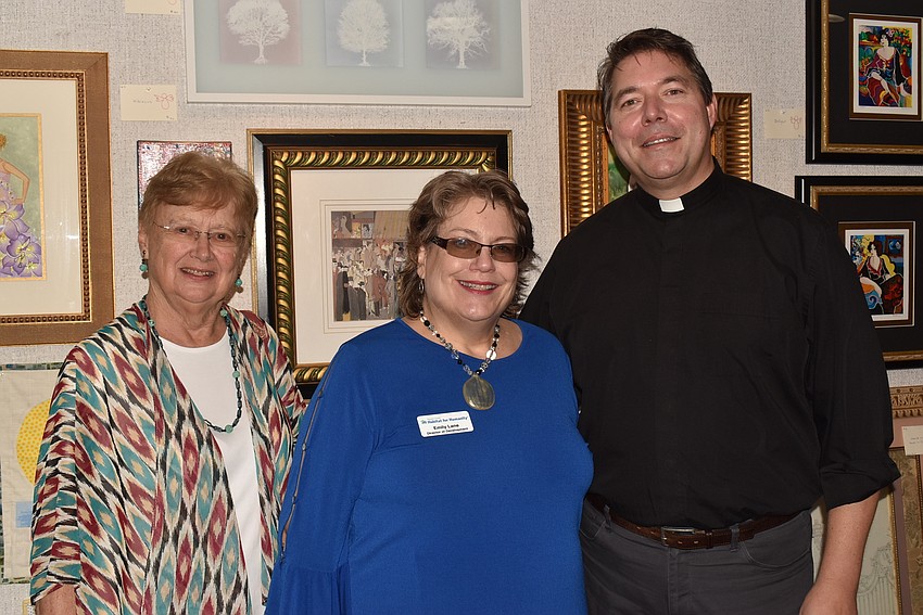 Elaine Smith, Emily Lane and Rev. Dave Marshall