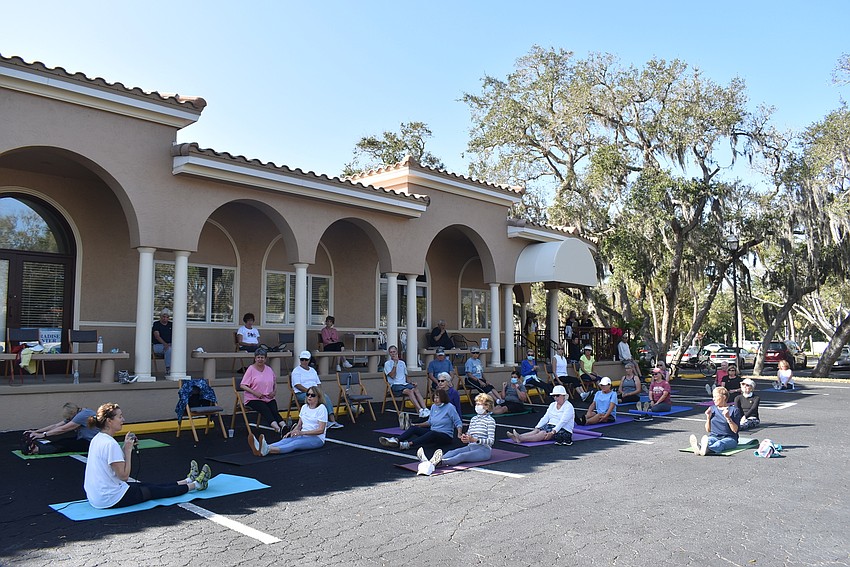 About 30 people came to try exercises.