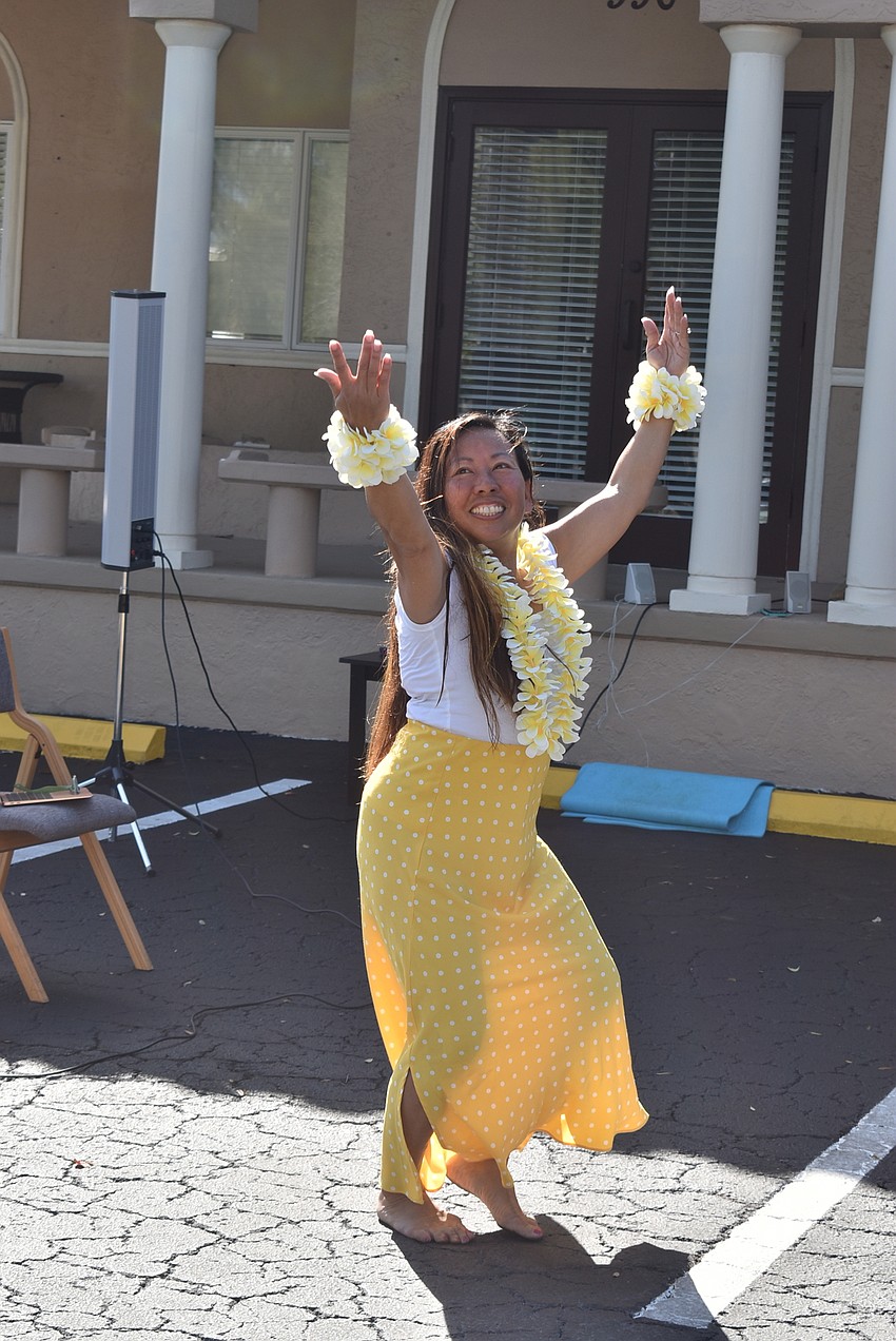 Debbie White gave the class an example to follow.