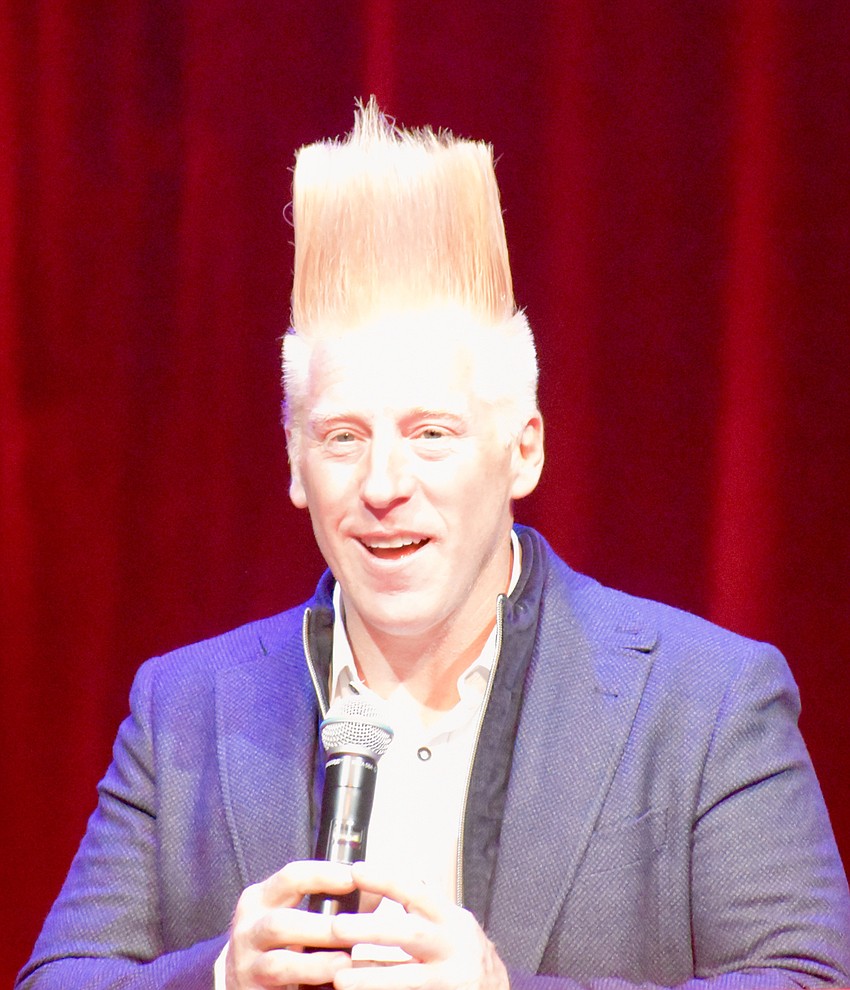 Circus performer Bello Nock introduces representatives of the circus industry's advance professionals.