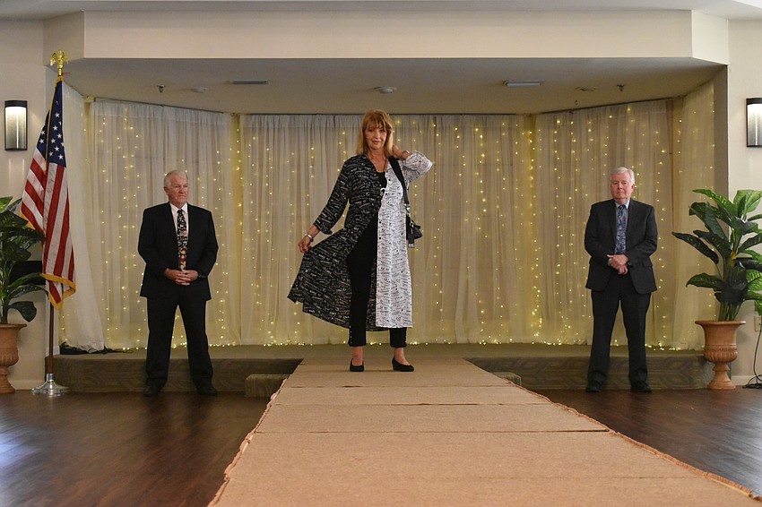 Kathleen Allan begins her walk down the runway.