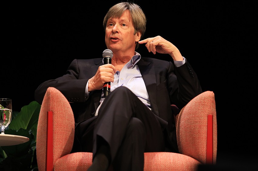 Town Hall Chair Ashley Brown ends the event with a Q&A with Barry.