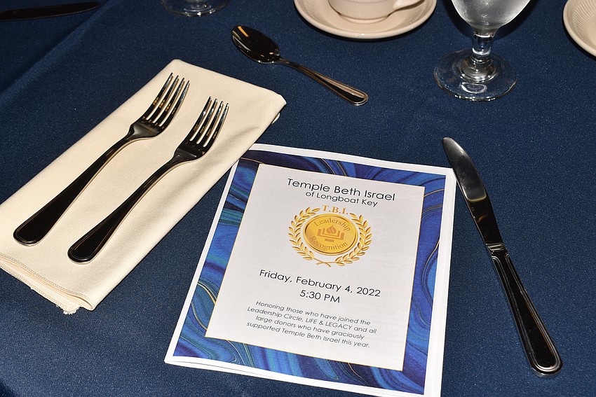 The dinner was held to recognize the temple's supporters.