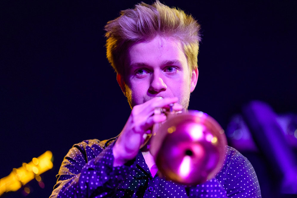 Trumpet player Luca Stine is excited to come home to Sarasota and play his own original compositions for the first time. (Courtesy photo)