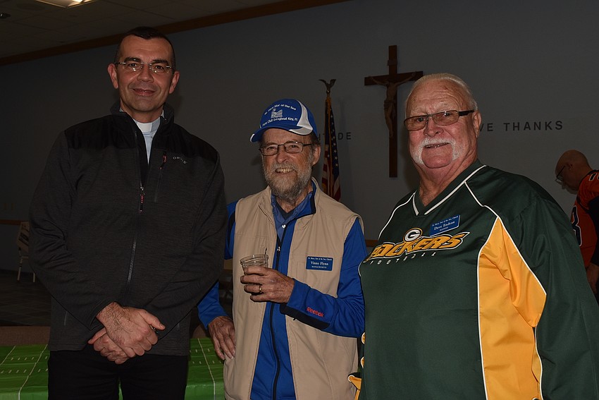 Rev. Robert Dziedziak, Vinny Flynn and Dave Endean