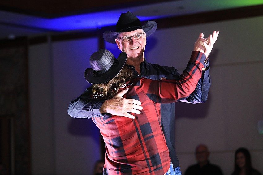 More than 40 models strut up and down the runway.