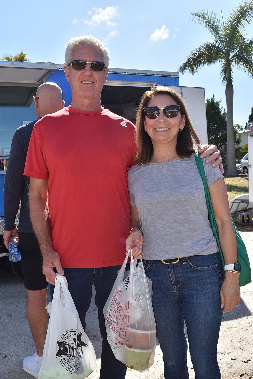 Pat and Fran McGettigan bought salsa and guacamole.