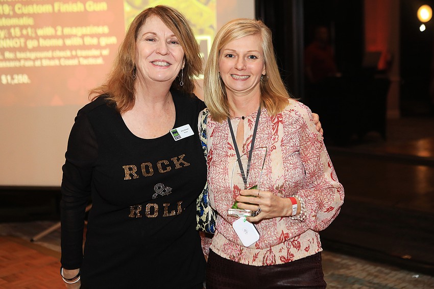 Board Chair Amy Gorman  and award winner Josie Parr