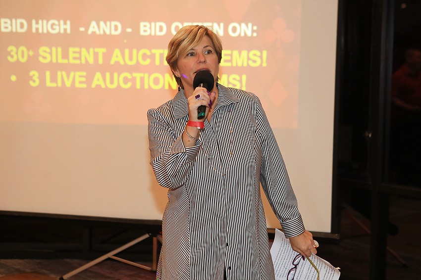 President Angela Massaro-Fain welcomes the crowd.