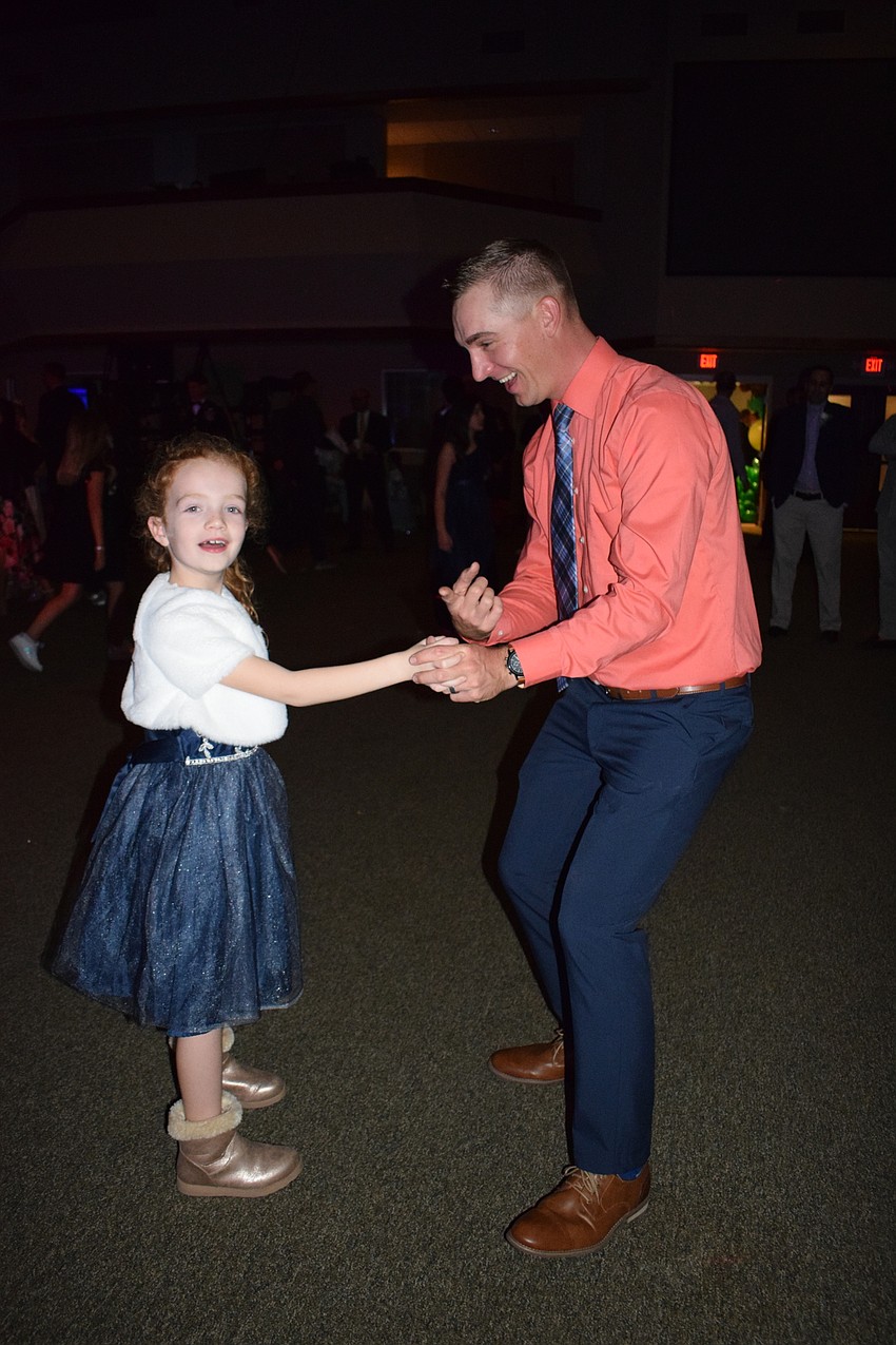 Olivia Kaster, a first grader, dances to Justin Timberlake's 