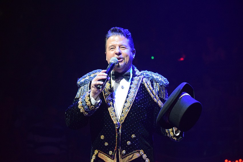 Ringmaster Joseph Bauer Jr. introduces the first act.