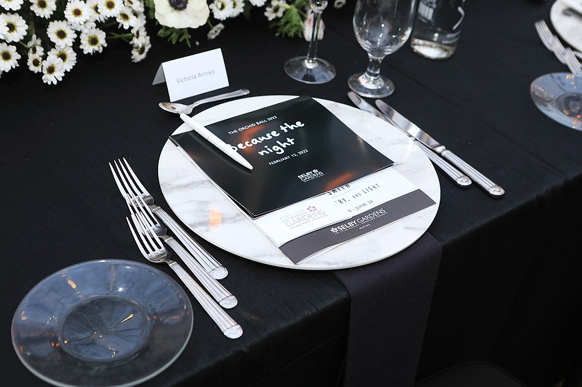 The night had a New York-inspired black-and-white theme.