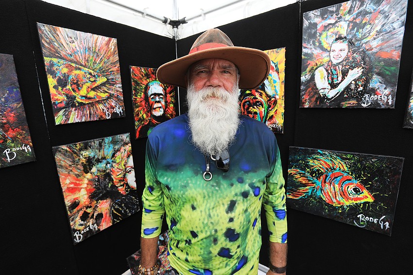 Jeff Pruitt showcases his psychedelic artwork.