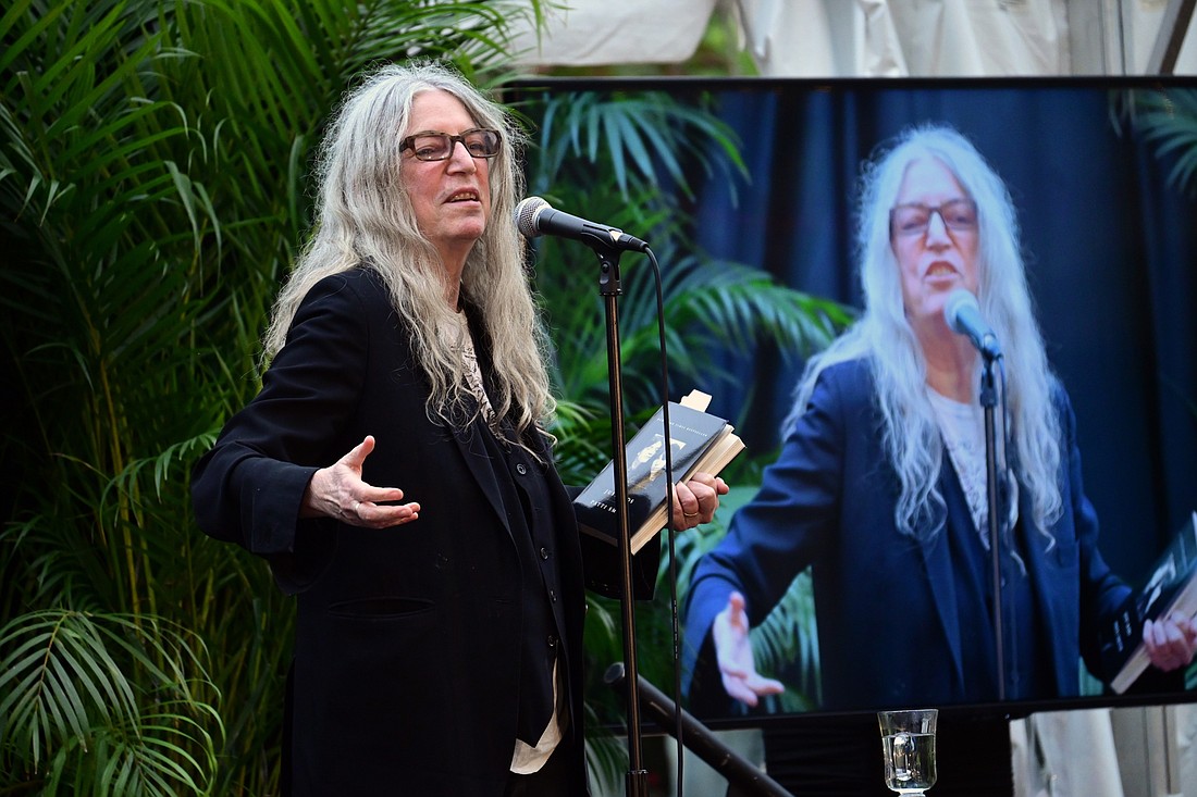 Patti Smith read from "Just Kids" and "The Coral Sea" and also sang a few songs from her canon. (Photo: Spencer Fordin)